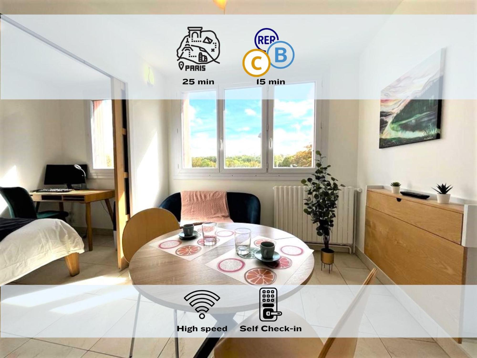 Le Prasino - Paisible Appartement Proche Rer - Bail Mobilite Massy  Exterior foto